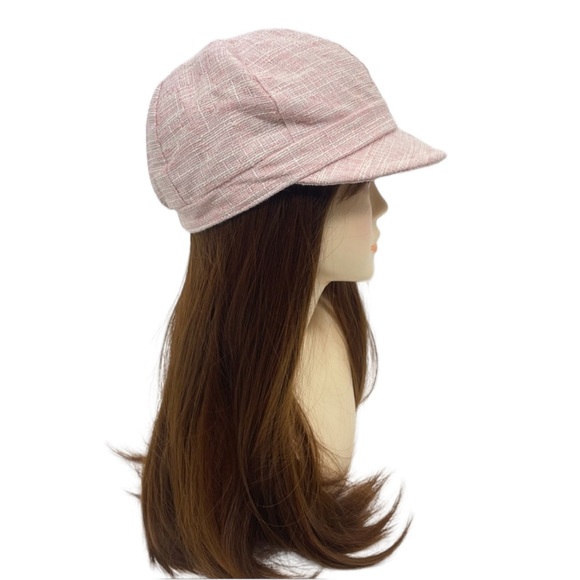 Marcus Adler Newsboy Style Hat Pink & White OSFM - Picture 4 of 16